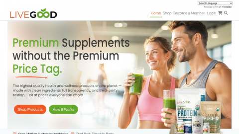 Screenshot preview of LiveGood