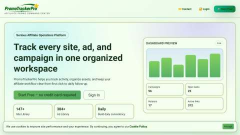 Screenshot preview of PromoTrackerPro