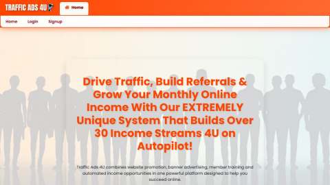 Screenshot preview of Traffic Ads 4U