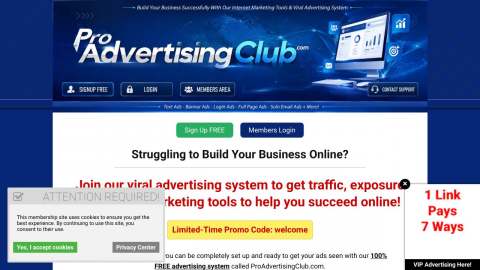 Screenshot preview of Pro Advertising Club