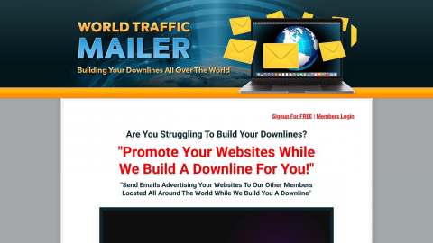 Screenshot preview of World Traffic Mailer