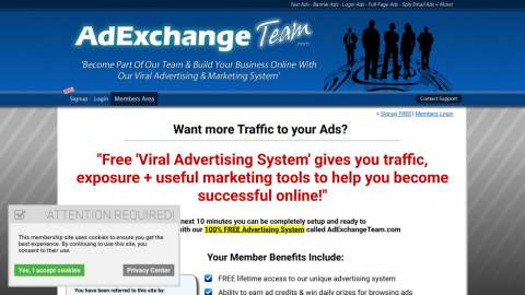 Screenshot preview of Ad Exchange Team