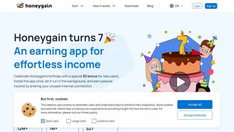 Screenshot preview of Honeygain