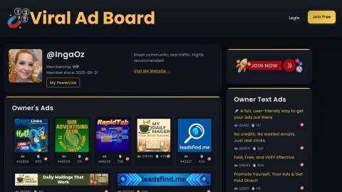 Screenshot preview of Viral Ad Board