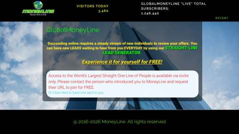 Screenshot preview of GlobalMoneyLine