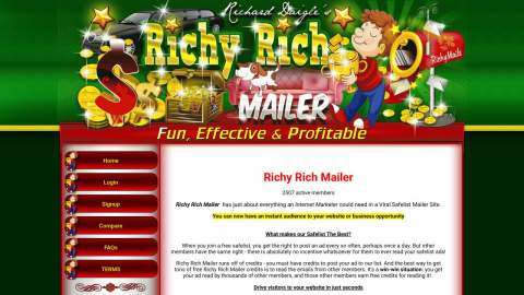 Screenshot preview of Richy Rich Mailer