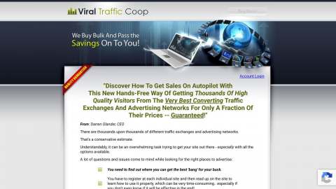 Screenshot preview of Viral Traffic Coop