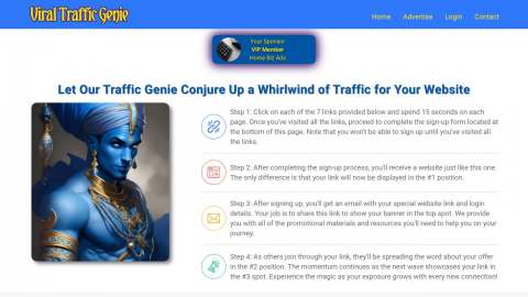 Screenshot preview of Viral Traffic Genie
