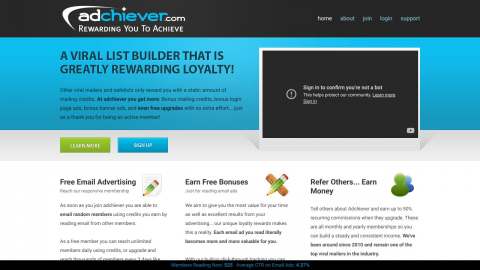 Screenshot preview of Adchiever