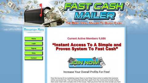 Screenshot preview of Fast Cash Mailer